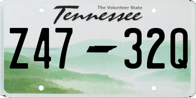 TN license plate Z4732Q
