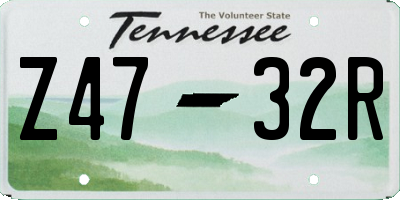 TN license plate Z4732R