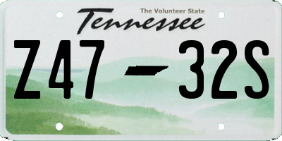 TN license plate Z4732S