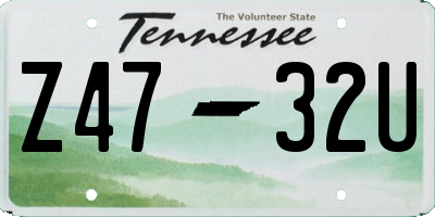 TN license plate Z4732U