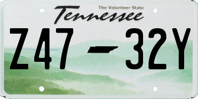 TN license plate Z4732Y