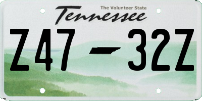 TN license plate Z4732Z