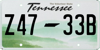 TN license plate Z4733B