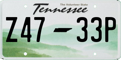 TN license plate Z4733P