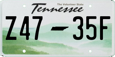 TN license plate Z4735F