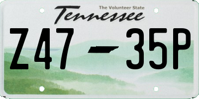 TN license plate Z4735P