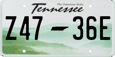 TN license plate Z4736E