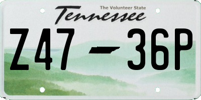 TN license plate Z4736P
