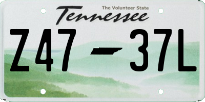 TN license plate Z4737L