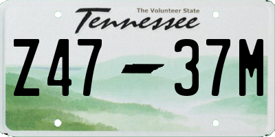 TN license plate Z4737M