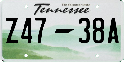 TN license plate Z4738A