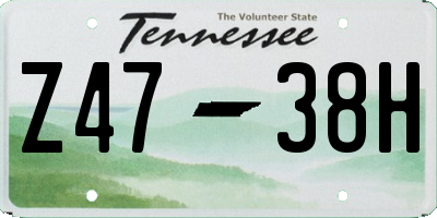 TN license plate Z4738H