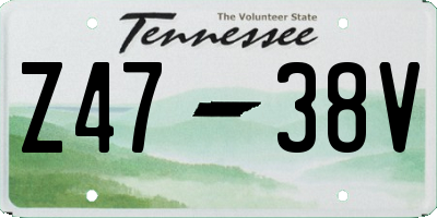 TN license plate Z4738V