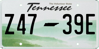 TN license plate Z4739E