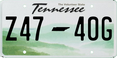 TN license plate Z4740G