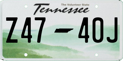 TN license plate Z4740J