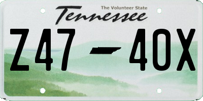 TN license plate Z4740X