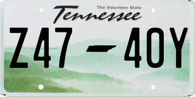 TN license plate Z4740Y