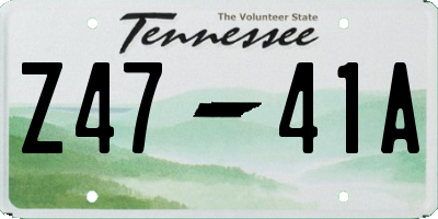 TN license plate Z4741A