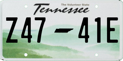 TN license plate Z4741E