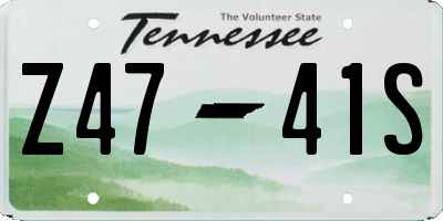 TN license plate Z4741S