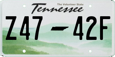 TN license plate Z4742F