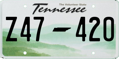 TN license plate Z4742O