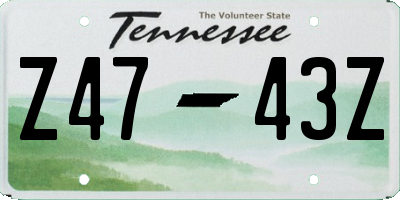TN license plate Z4743Z