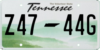 TN license plate Z4744G