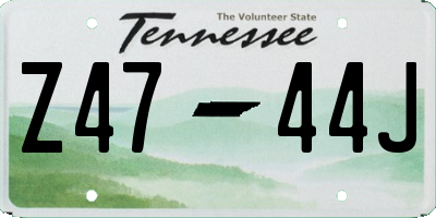 TN license plate Z4744J