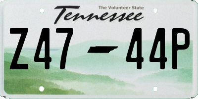 TN license plate Z4744P