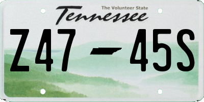 TN license plate Z4745S