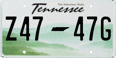 TN license plate Z4747G