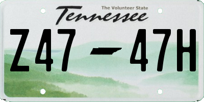 TN license plate Z4747H