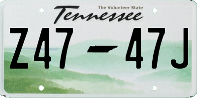 TN license plate Z4747J