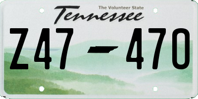 TN license plate Z4747O