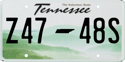 TN license plate Z4748S