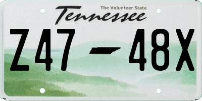 TN license plate Z4748X