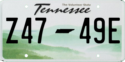 TN license plate Z4749E