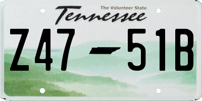 TN license plate Z4751B