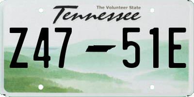 TN license plate Z4751E