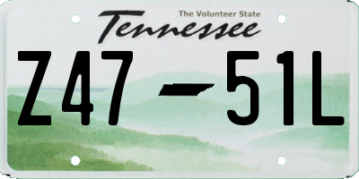 TN license plate Z4751L
