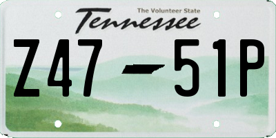 TN license plate Z4751P