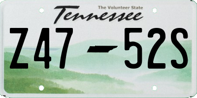 TN license plate Z4752S