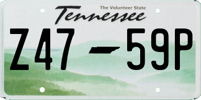 TN license plate Z4759P