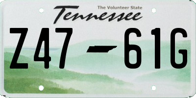 TN license plate Z4761G