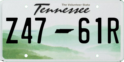 TN license plate Z4761R