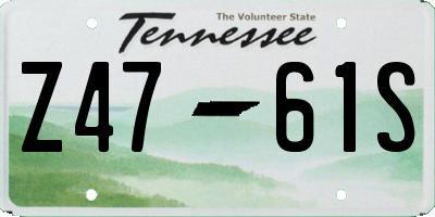 TN license plate Z4761S