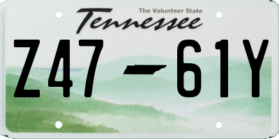 TN license plate Z4761Y