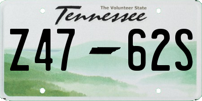 TN license plate Z4762S